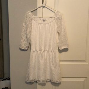 White Dress w Lace Detail